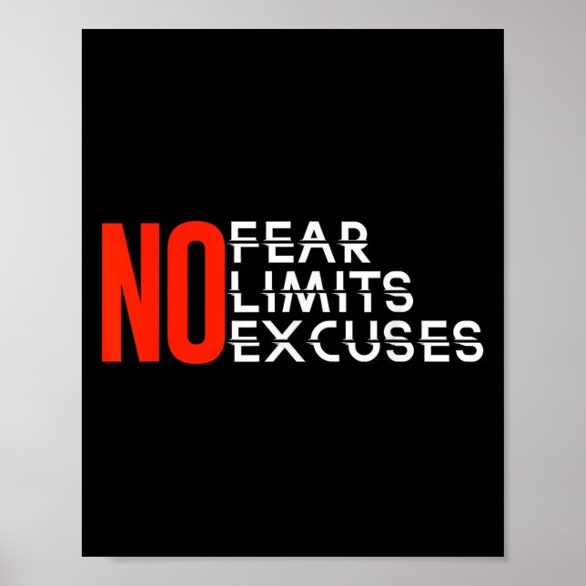 Poster Pas de crainte Pas de limites Pas d'explications _ (Devant)