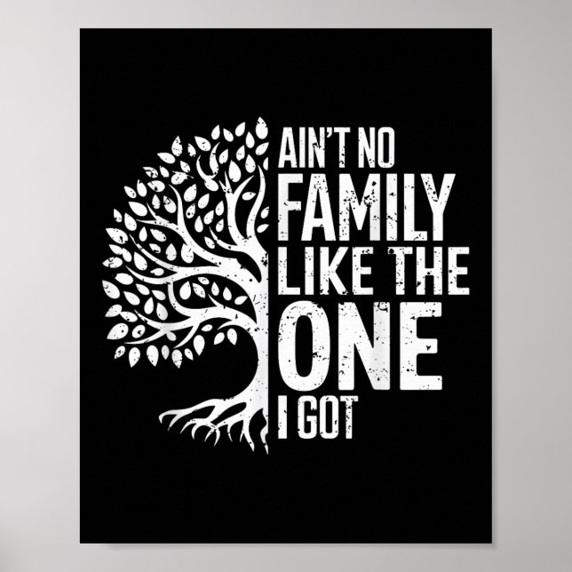 Poster Pas De Famille Comme Celle Que J'Ai Obtenu Drôle F (Devant)