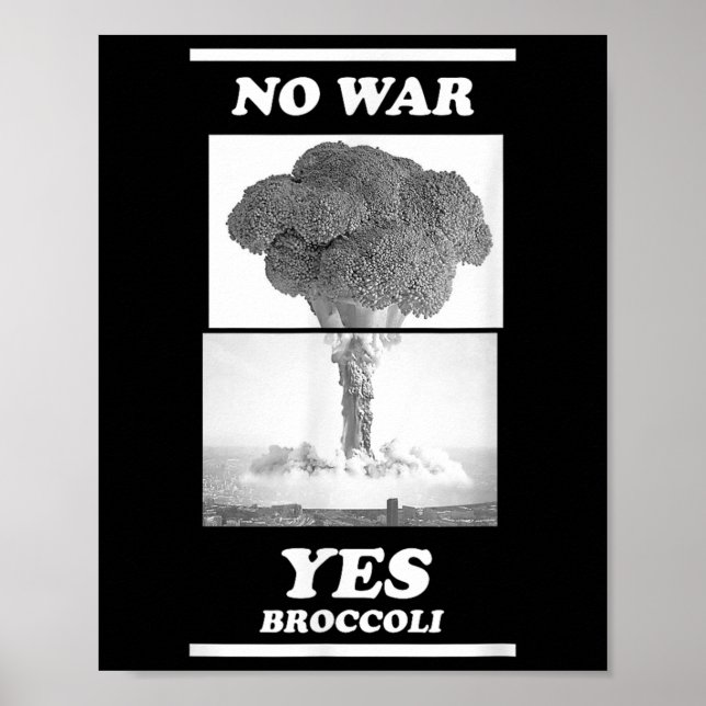 Poster Pas de guerre Oui Broccoli (Devant)
