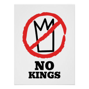 Poster Pas de logo de rois, conception de panneau d'arrêt