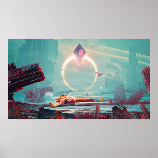 Poster Pas De Mans Sky Flottant Diamond Gaming (Devant)