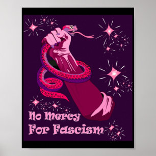 Poster Pas de miséricorde pour le fascisme 2025 Girly Pop