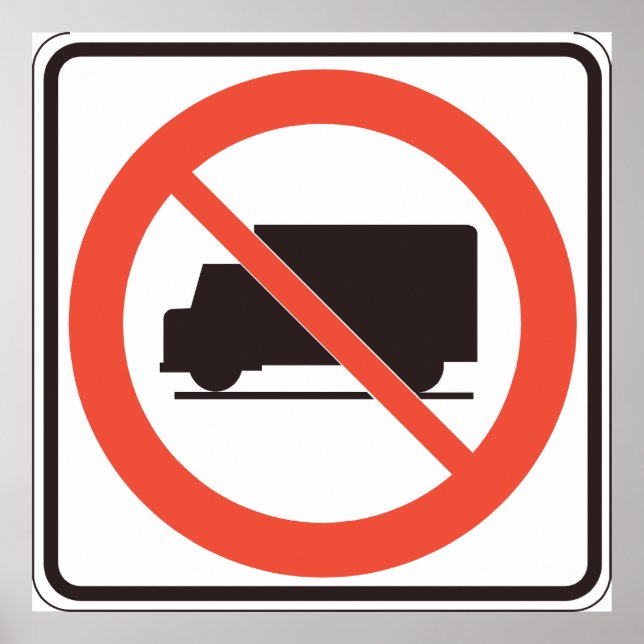 Poster Pas de panneau de camion (Devant)