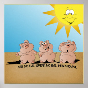 Poster Pas de petits cochons mignons 🐷