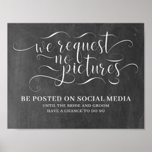 Poster Pas De Photos Sur Les Médias Sociaux - Signes Mari