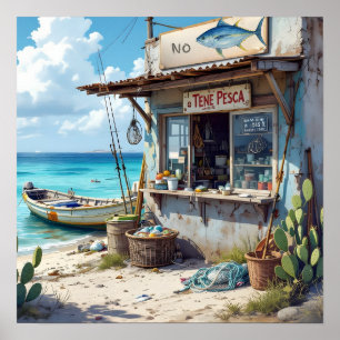 Poster Pas de poisson aujourd'hui bonaire