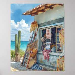 Poster Pas de poisson aujourd'hui bonaire