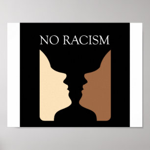 Poster Pas de racisme avec un vase en ruines