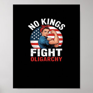 Poster Pas de roi Liberté patriotique Pas de rois en Amér