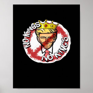 Poster Pas de rois en Amérique Anti Donald Pas de rois Jo