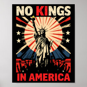 Poster Pas de rois en Amérique Anti Trump 3