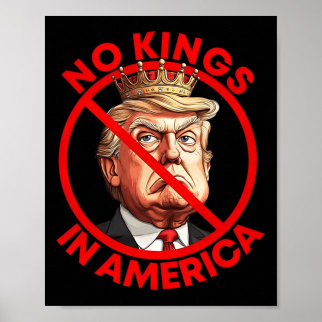 Poster Pas de rois en Amérique contre Trump (Devant)