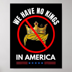 Poster Pas De Rois En Amérique Démocratie États-Unis Inde