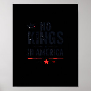 Poster Pas de rois en Amérique depuis 1776 Look de style