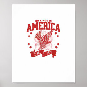 Poster Pas de rois en Amérique depuis 1776 USA Aigle