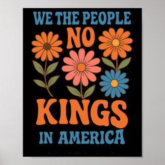 Poster Pas de rois en Amérique Nous le peuple Rétro Boho 