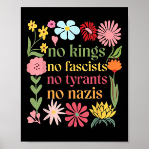 Poster Pas de rois en Amérique Pas de fascistes Nous le P