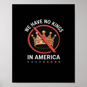 Poster Pas de rois en Amérique Rétro Classique