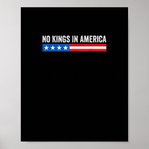 Poster Pas de rois en Amérique Style patriotique