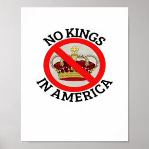 Poster Pas de rois en Amérique Style patriotique