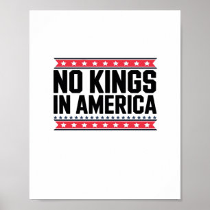 Poster Pas de rois en Amérique USA Minimal Clean
