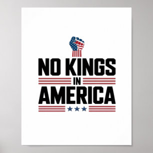 Poster Pas de rois en Amérique USA Rétro Classique