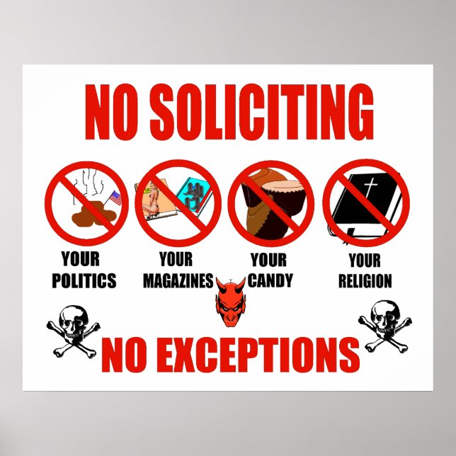 Poster Pas de sollicitation (Devant)