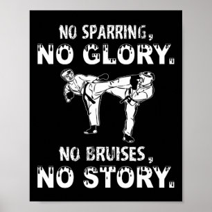 Poster Pas De Sparring Pas De Glory Motivational Karate C