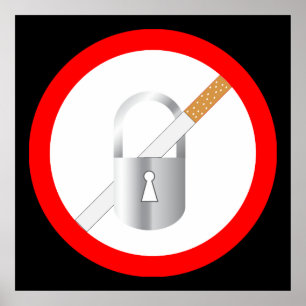 Poster Pas de symbole fumeur