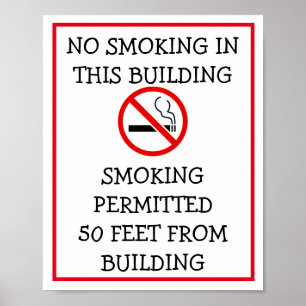 Poster Pas de tabac dans ce bâtiment S'il vous plaît sign