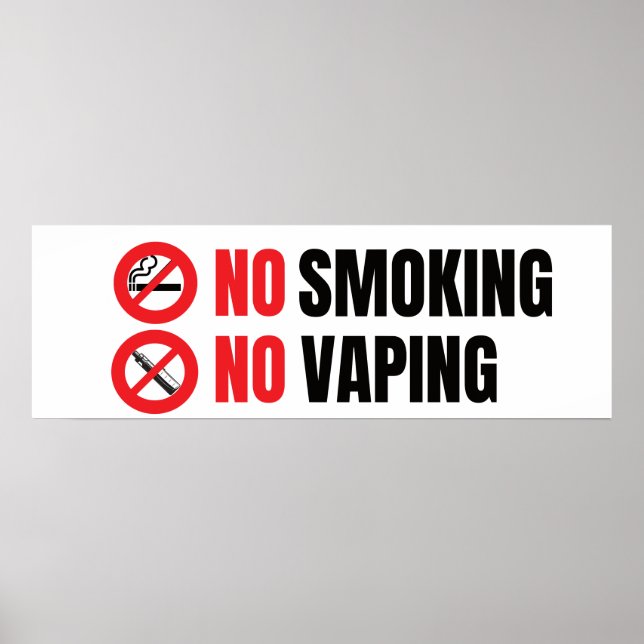 Poster Pas de tabagisme Pas de Vapin (Devant)