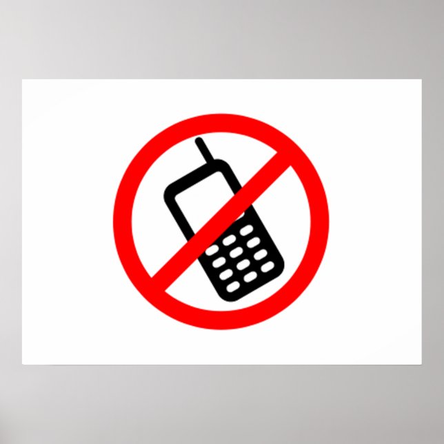 Poster Pas de téléphones cellulaires (Devant)