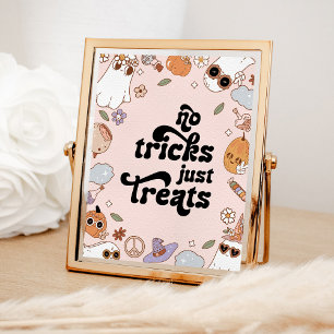 Poster Pas de Trucs Juste Traiter Ghost Halloween Anniver