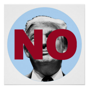Poster Pas de Trump (bleu et rouge)