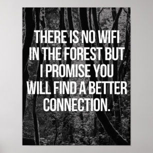 Poster Pas De WiFi Dans La Forêt