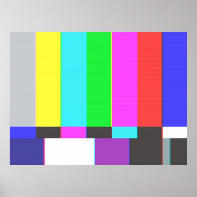 Poster pas d'écran TV signal avec bruit (Devant)