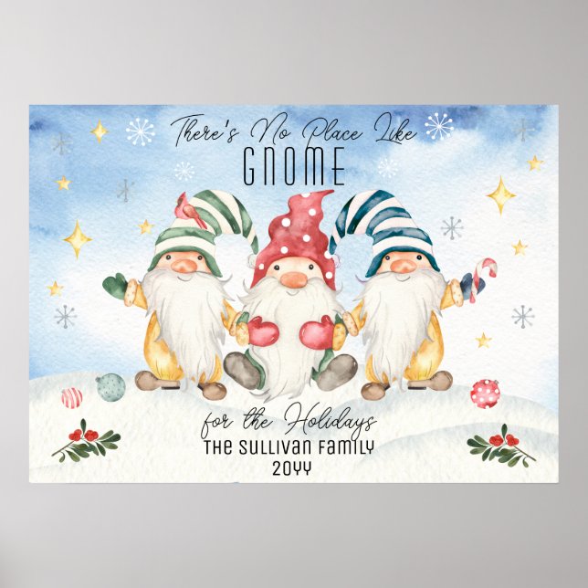 Poster Pas d'endroit comme Gnome pour les vacances (Devant)