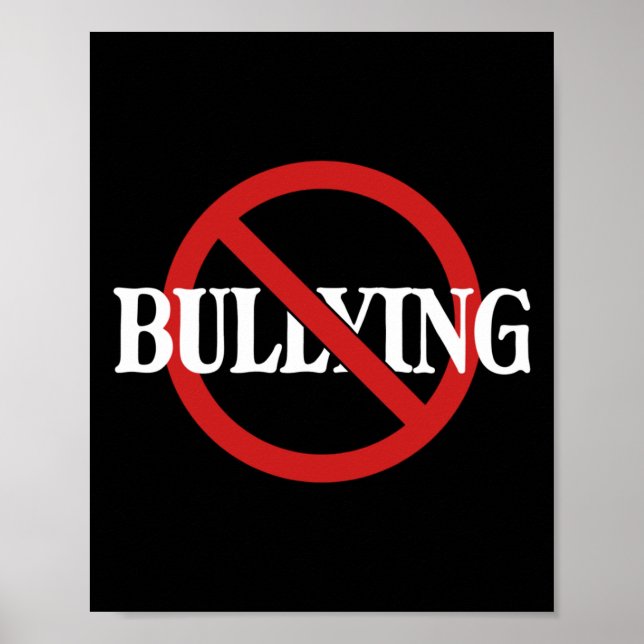 Poster Pas D'Intimidation Arrêter D'Intimider Douceur Ora (Devant)