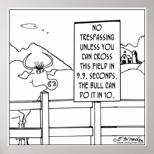 Poster Pas d'intrusion à moins d'être plus rapide qu'une  (Devant)