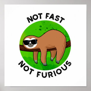Poster Pas Fast Pas Furny Funny Movie Pun de fentes