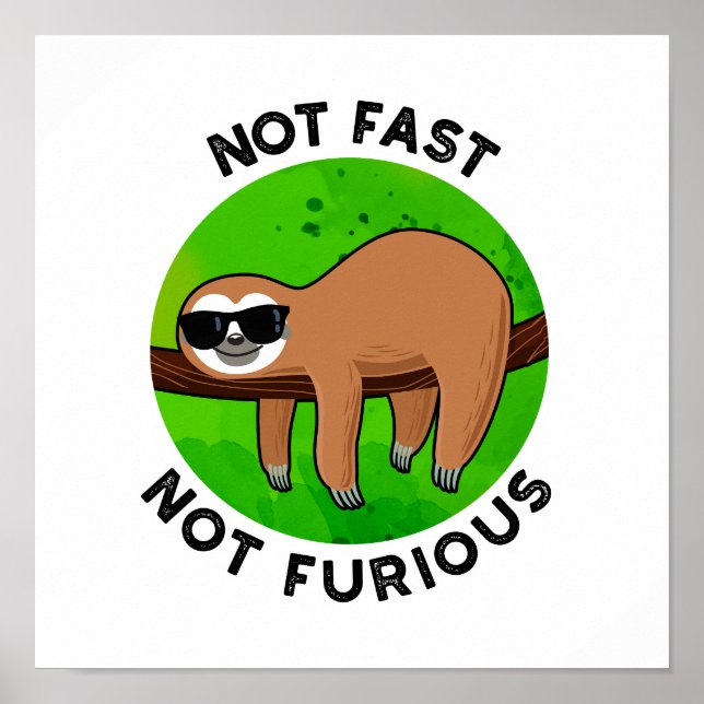 Poster Pas Fast Pas Furny Funny Movie Pun de fentes (Devant)