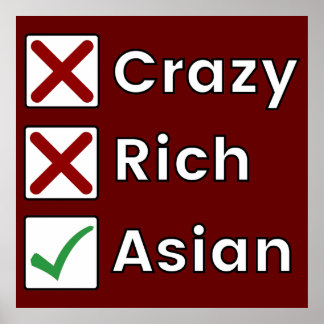 Poster Pas Fou, Pas Riche, Juste Asiatique