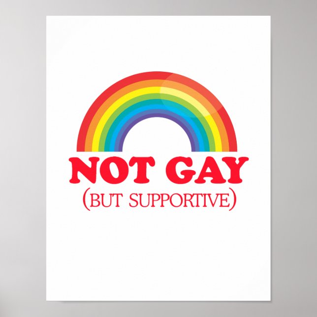 Poster PAS GAY, mais soutien (Devant)