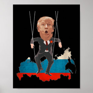 Poster Pas Mon Président - Donald Trump Est Un Chiot Russ