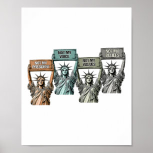 Poster Pas Mon Président Pas Ma Voix Pas Mes Valeurs Pas