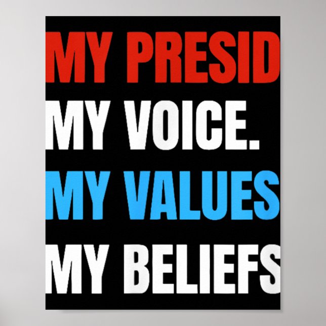 Poster Pas Mon Président Pas Ma Voix Pas Mes Valeurs Pas (Devant)