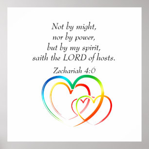 Poster Pas par Might - Zechariah 4:6