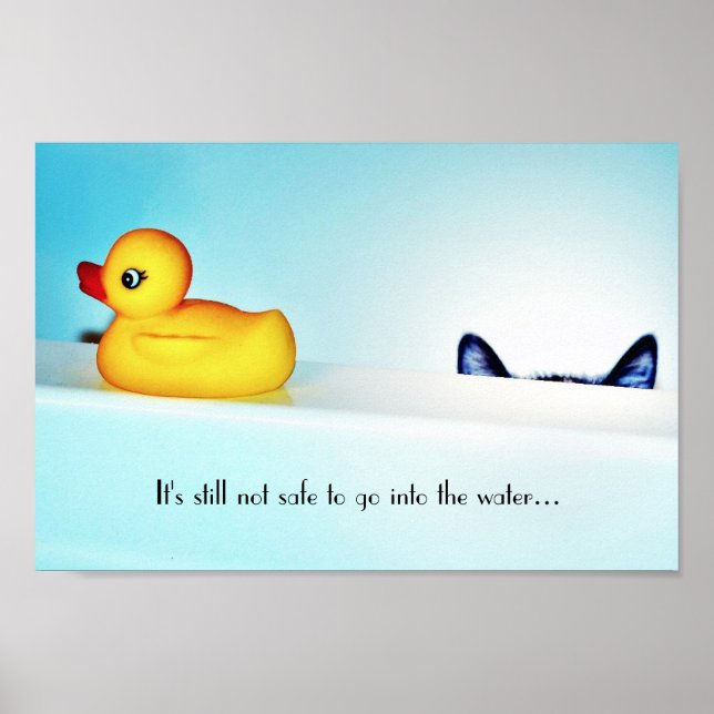 Poster Pas sûr d'aller dans l'affiche d'eau (Devant)