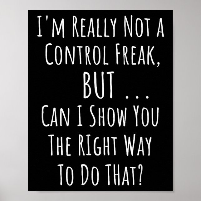 Poster Pas Un Freak De Contrôle Mais Drôle Perfectioniste (Devant)