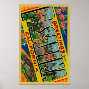 Poster Pasadena, Californie - Scènes de grandes lettres